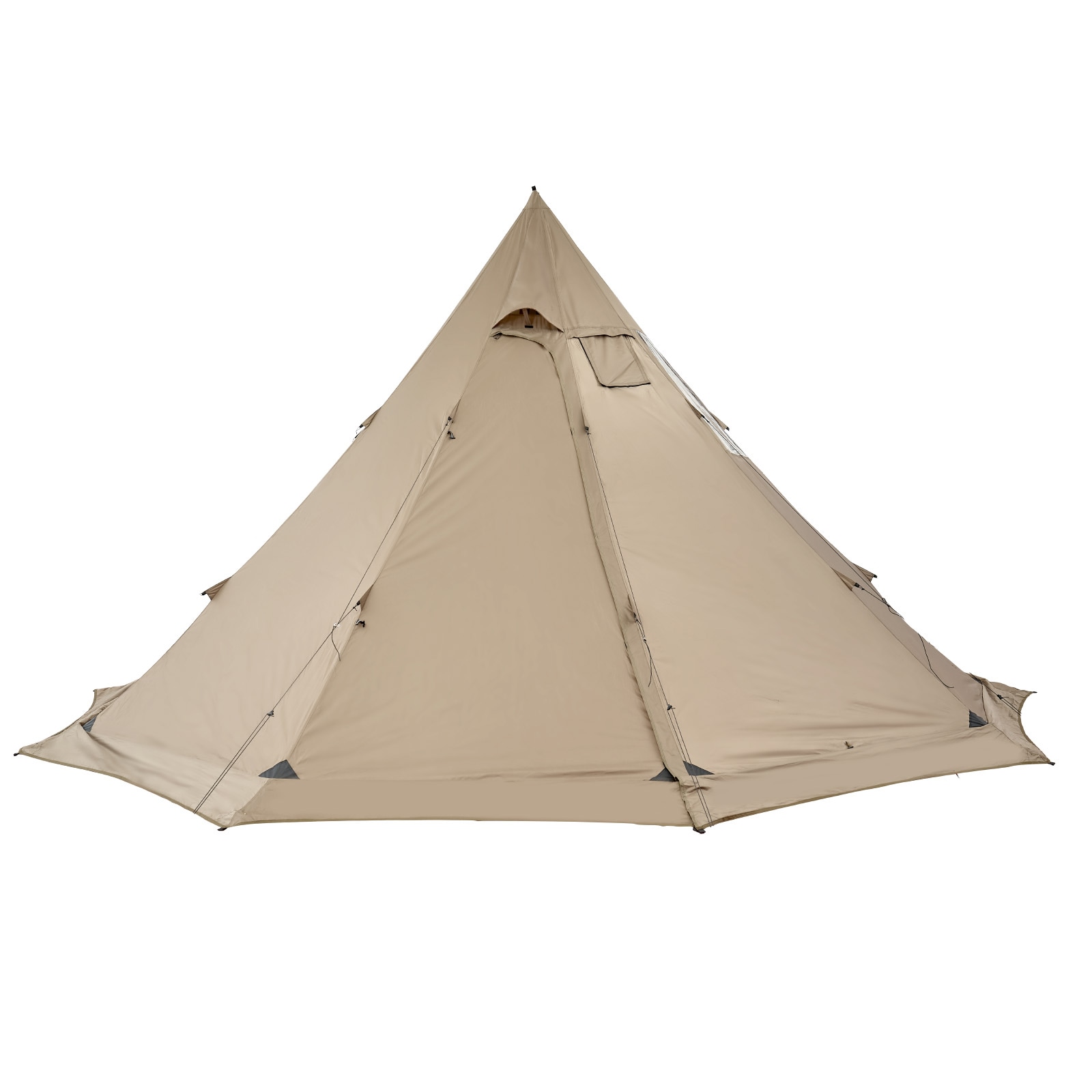 Winter Tipi Camping Tent For 4-6 Persons With Stove Jack Waterproof_voghion.com